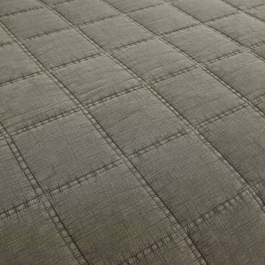 Full/Queen 3 Piece Cotton Faded Stone Washed Lightweight Quilt Set Green