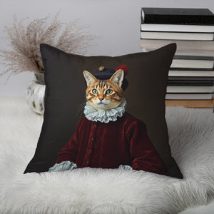 Vintage Cat Throw Pillow Cover