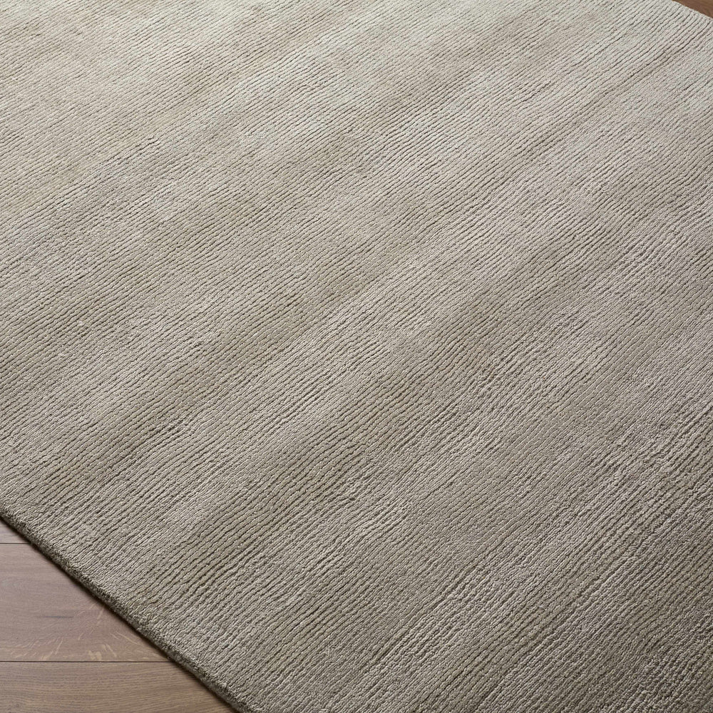 Brockton Solid Gray Wool Rug