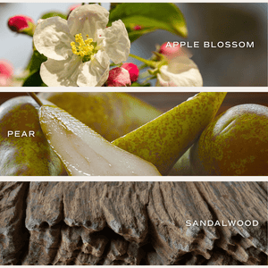 Gold Floral Soy Candle - White Translucent Tinted Glass Jar - 12 oz (Fresh Apple Blossom)