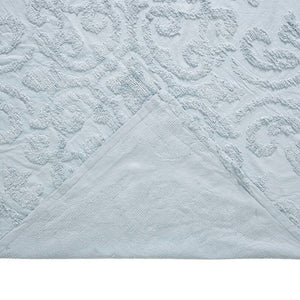 Full Size 100-Percent Cotton Chenille 3-Piece Coverlet Bedspread Set in Blue
