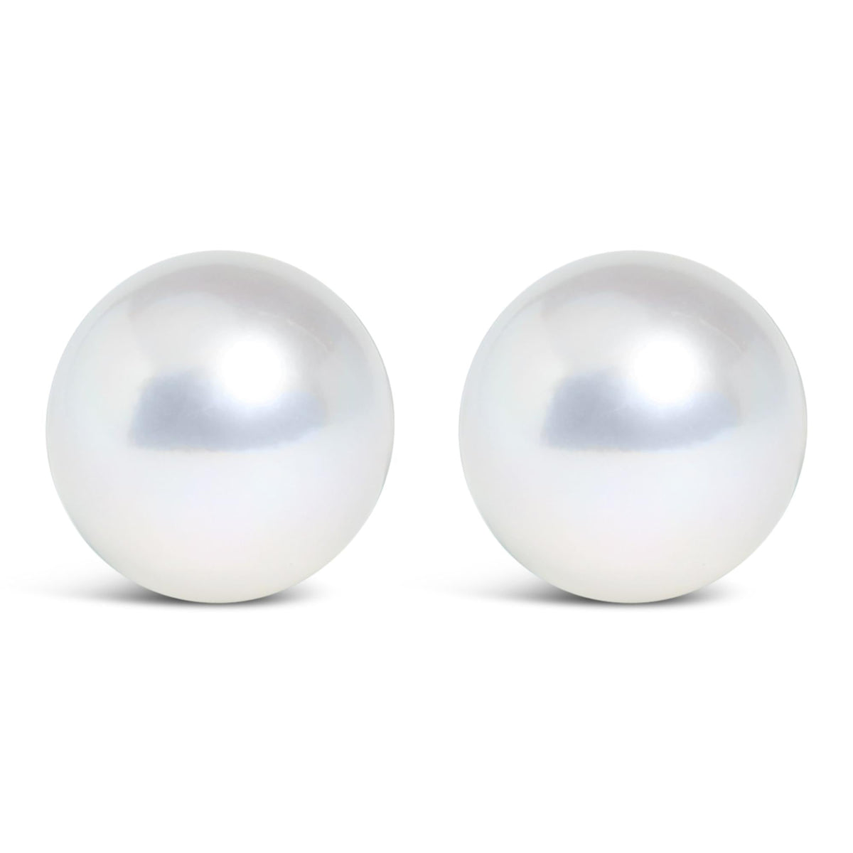 14K Yellow Gold 7-7.5MM Akoya Cultured Pearl Solitaire Stud Earrings