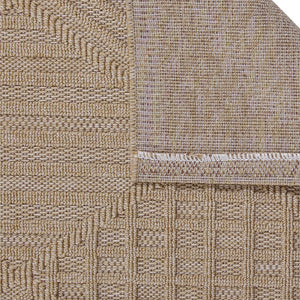 Fava Beige Machine Woven Rug