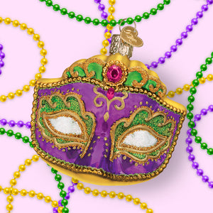 Mardi Gras Mask Ornament 3x3x2.5 by Old World Christmas