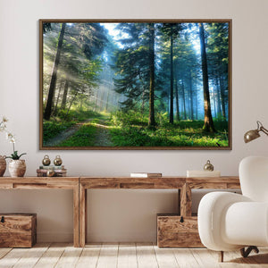 Forest Sun Shine Wall Art Canvas Print