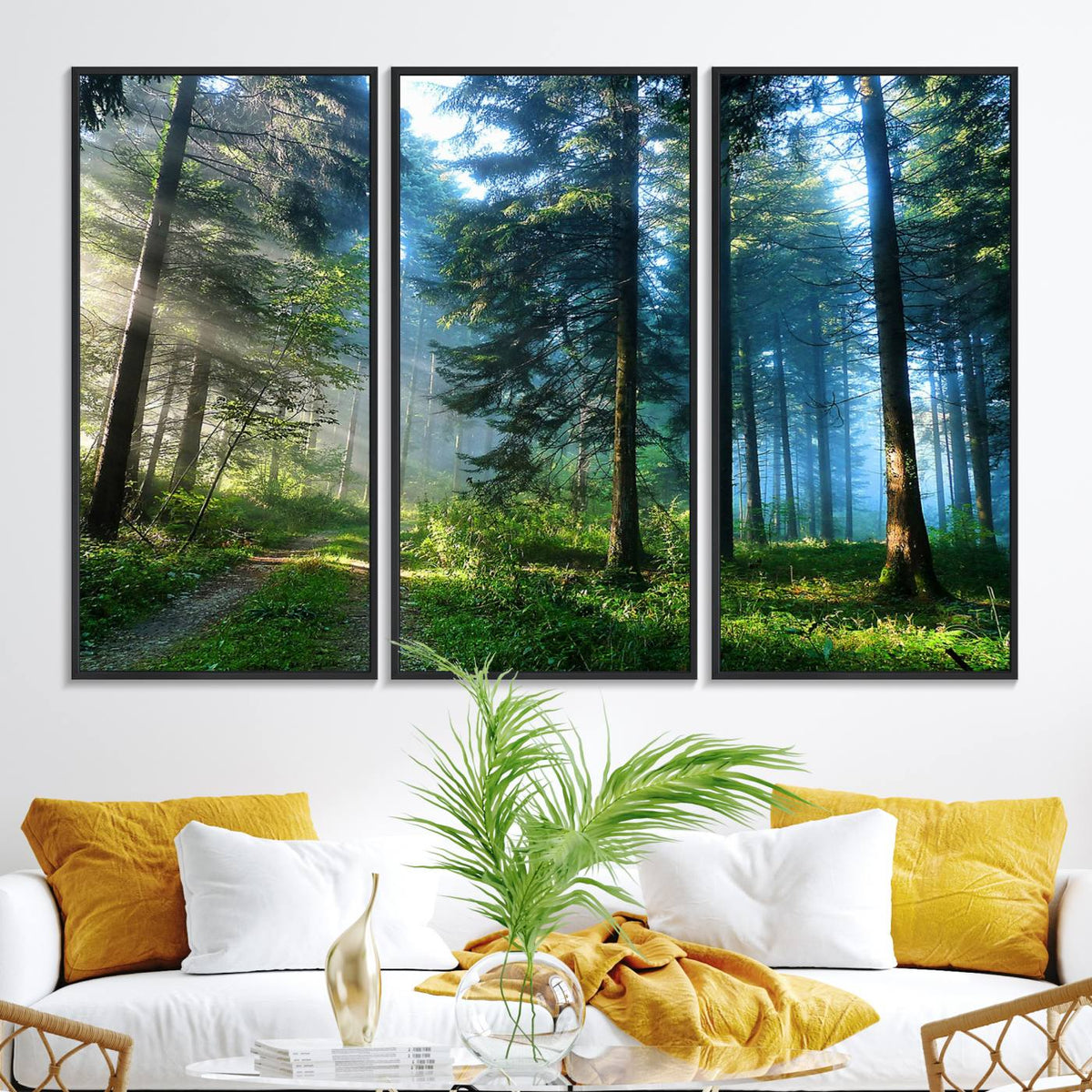 Forest Sun Shine Wall Art Canvas Print