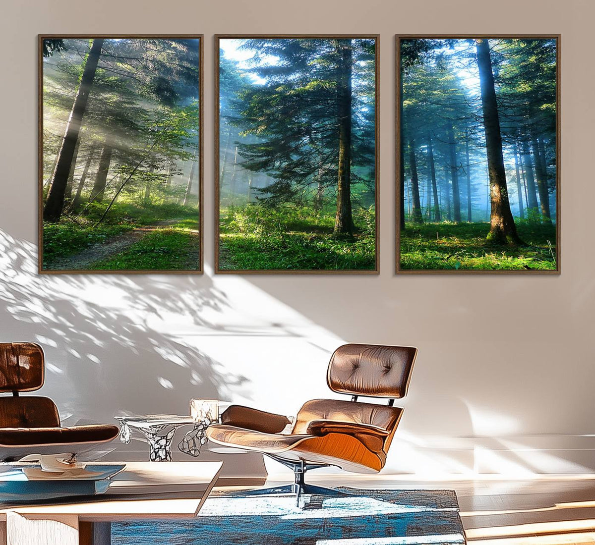 Forest Sun Shine Wall Art Canvas Print