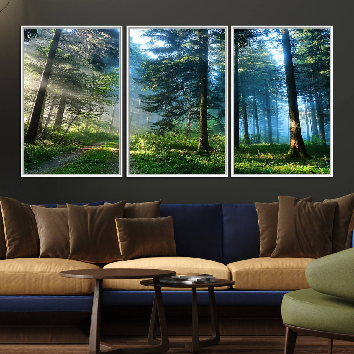 Forest Sun Shine Wall Art Canvas Print