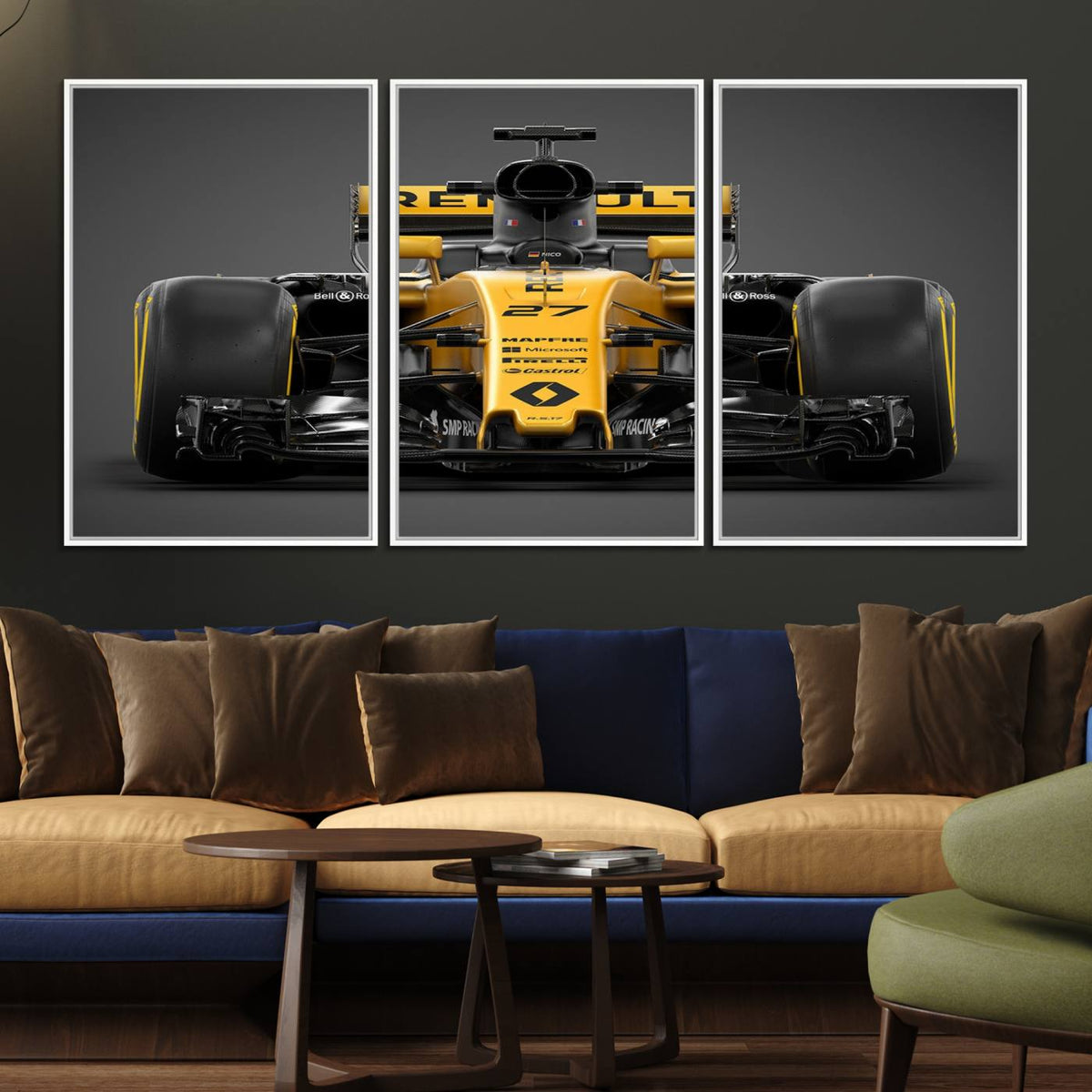 Formula 1 Car Canvas Wall Art Print F1 Renault Car Canvas