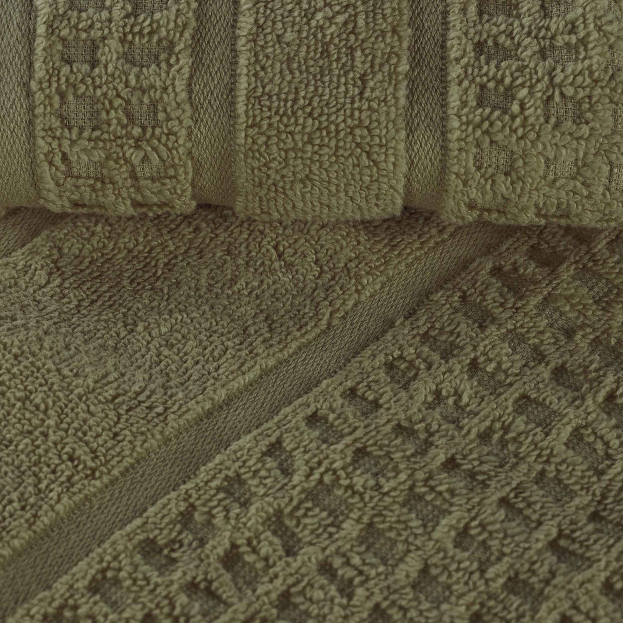Napa Zero Twist Cotton Solid Waffle Honeycomb Bath Towel Set of 3 - Bath Towel by Superior Brand