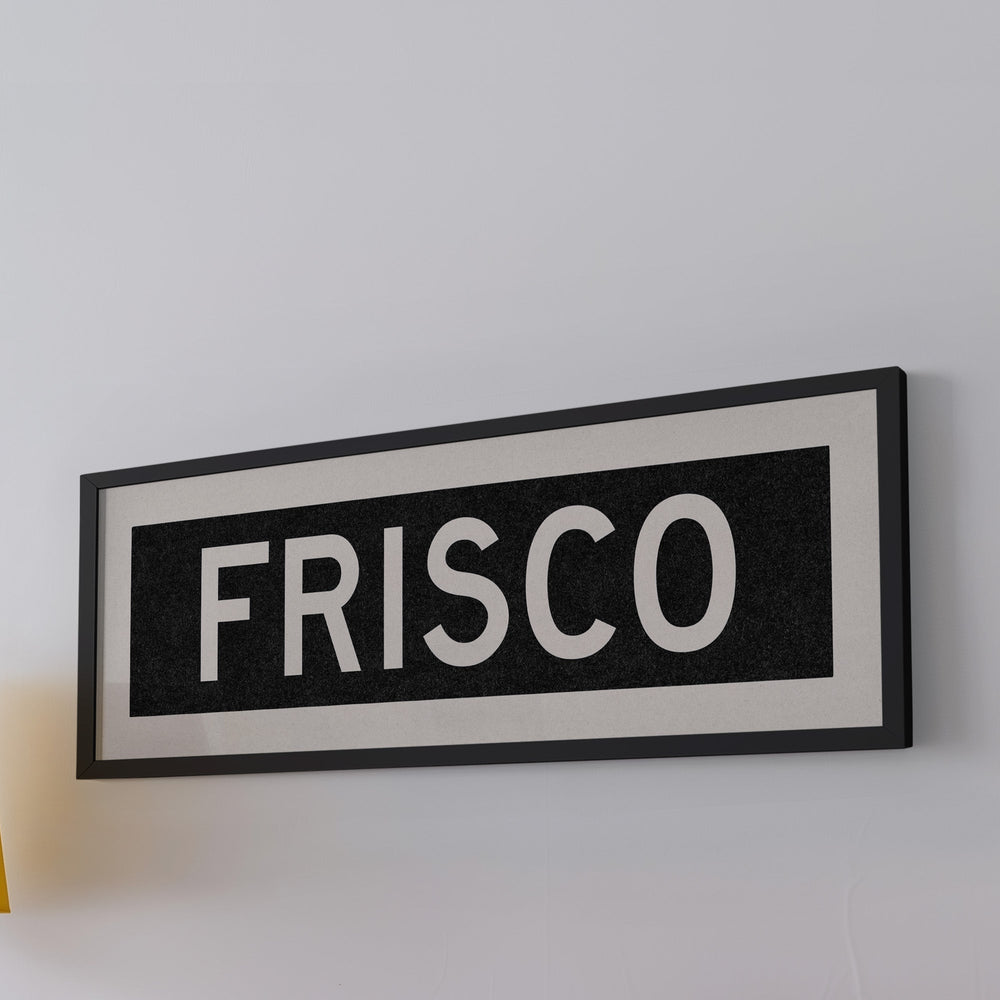 Framed Frisco Bus Scroll Sign
