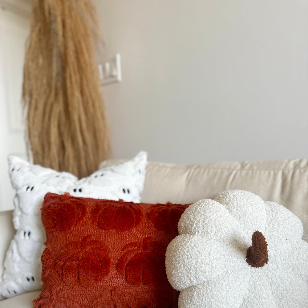 Burnt Orange Pumpkin Lumbar Pillow Cover