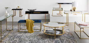 Coleford Gold Geometric Table Lamp