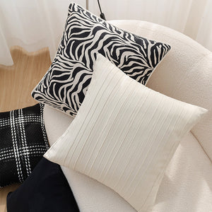 4-Piece Coordinated Pillow Cover & Insert Bundle – Throw Pillow Covers AND Inserts mixed well styles one of each size 18"x18 – Fancy & Stacy