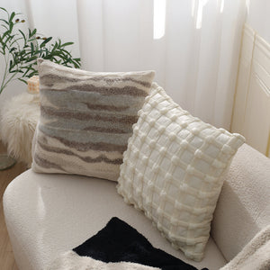 4-Piece Coordinated Pillow Cover & Insert Bundle – Throw Pillow Covers AND Inserts mixed well styles one of each size 18"x18 – Fancy & Stacy