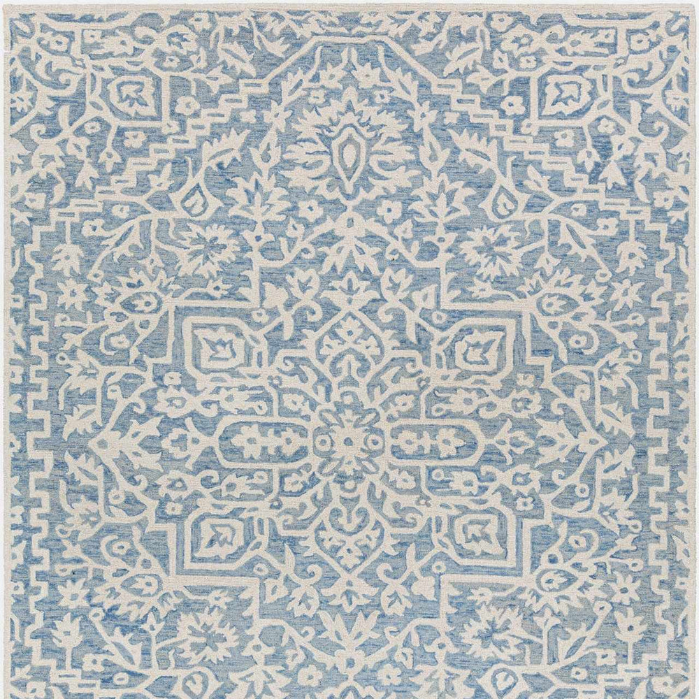 Gagebrook Blue Wool Area Rug