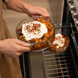 Set of 2 - 1-Quart Glass Dutch Oven Casserole Bakeware Baking Dishes with Lids