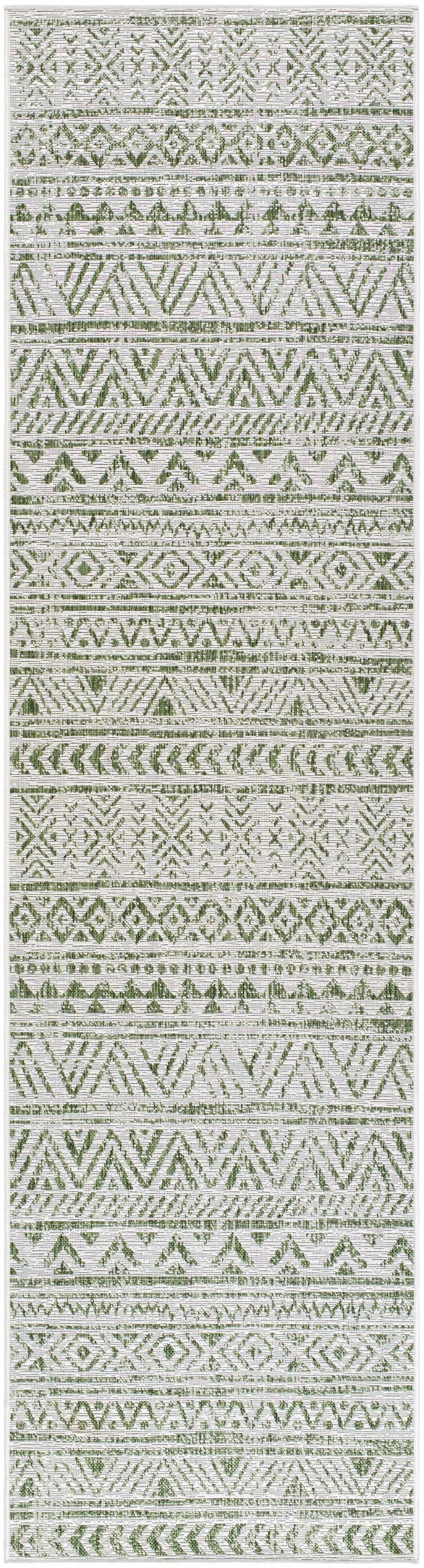 Novato Olive All Over Pattern Performance Rug