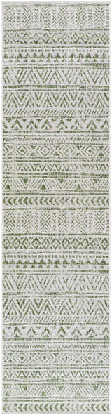 Novato Olive All Over Pattern Performance Rug