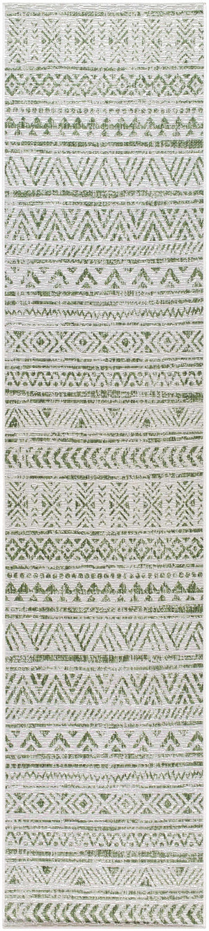 Novato Olive All Over Pattern Performance Rug