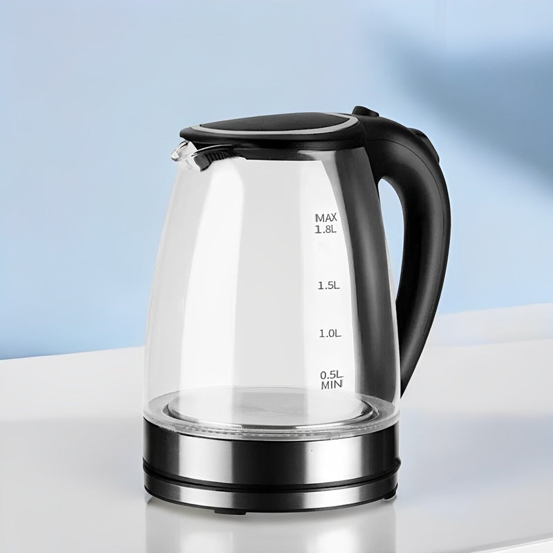 Electric Glass Kettle 1.8L 1500W Fast Boil LED Cordless
