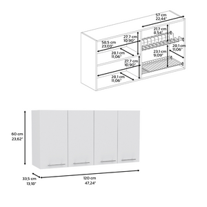 Wall Cabinet 24" H with Four Doors