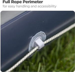 XL Floating Pool Bed, Inflatable Water Lounger Raft Float for Swimming/Tanning 70"x49" Navy Blue