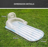 Pool Float for Adults,Inflatable Lounge Chair Recliner for Swimming/Tanning - Blue Marble