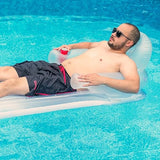 Pool Float for Adults,Inflatable Lounge Chair Recliner for Swimming/Tanning - Blue Marble