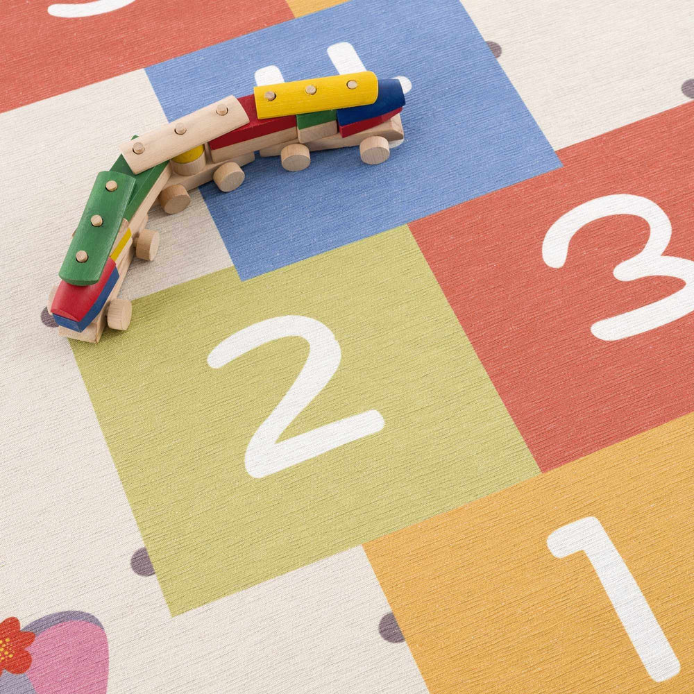 Lundy  Kids Hopscotch Colorful Washable Area Rug - Clearance