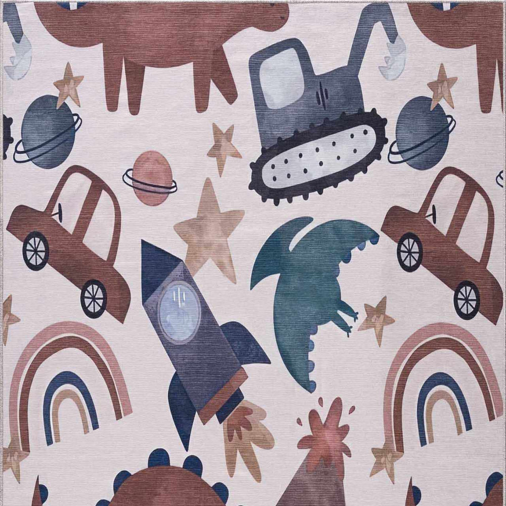 Libra Rainbow  Kids Washable Area Rug - Clearance