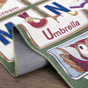 Osric Colorful Alphabet Washable Kids Rug - Clearance