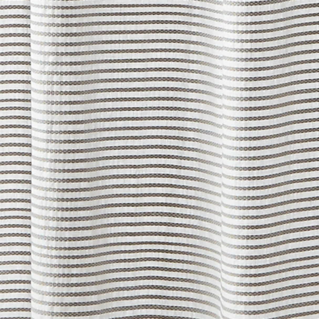 72-inch Grey and White Stripes Cotton Shower Curtain with Tassels