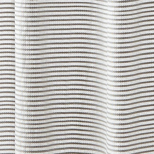 72-inch Grey and White Stripes Cotton Shower Curtain with Tassels
