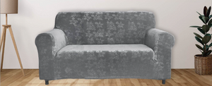 Floral Pattern Velvet Stretch Slipcover