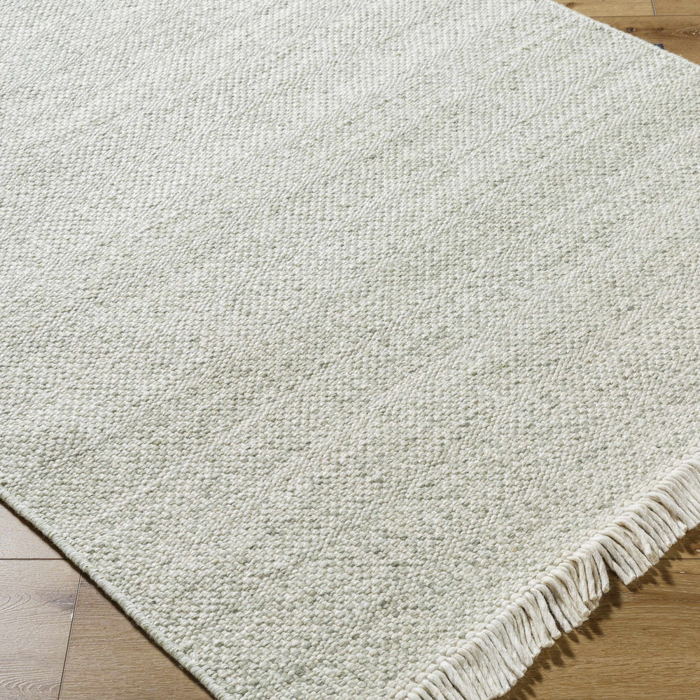 Sorell Sage Textured Weave Cottage Farmhouse Wool Handmade Area Rug - Clearance
