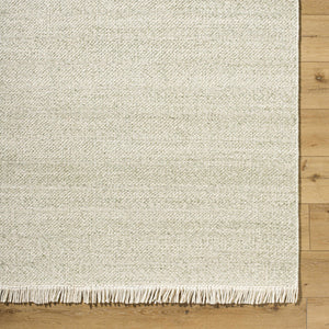 Sorell Sage Textured Weave Cottage Farmhouse Wool Handmade Area Rug - Clearance
