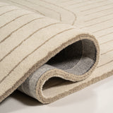 Retro Bohemian Abstract Striped Handwoven Wool Area Rug