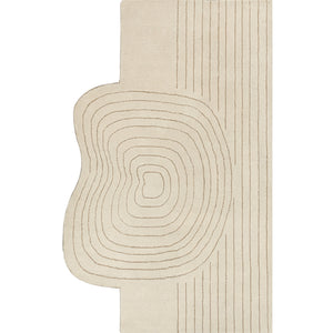 Retro Bohemian Abstract Striped Handwoven Wool Area Rug