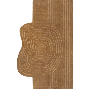 Retro Bohemian Abstract Striped Handwoven Wool Area Rug