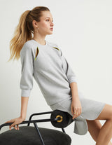 Zip-Detail Raglan Top