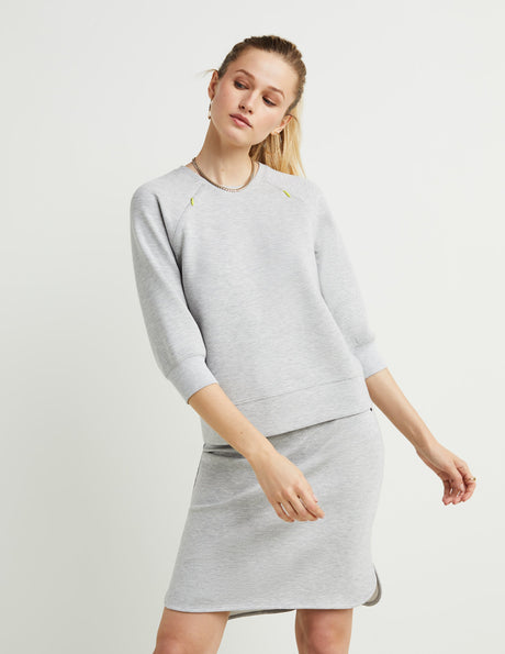 Zip-Detail Raglan Top