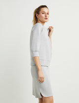 Zip-Detail Raglan Top