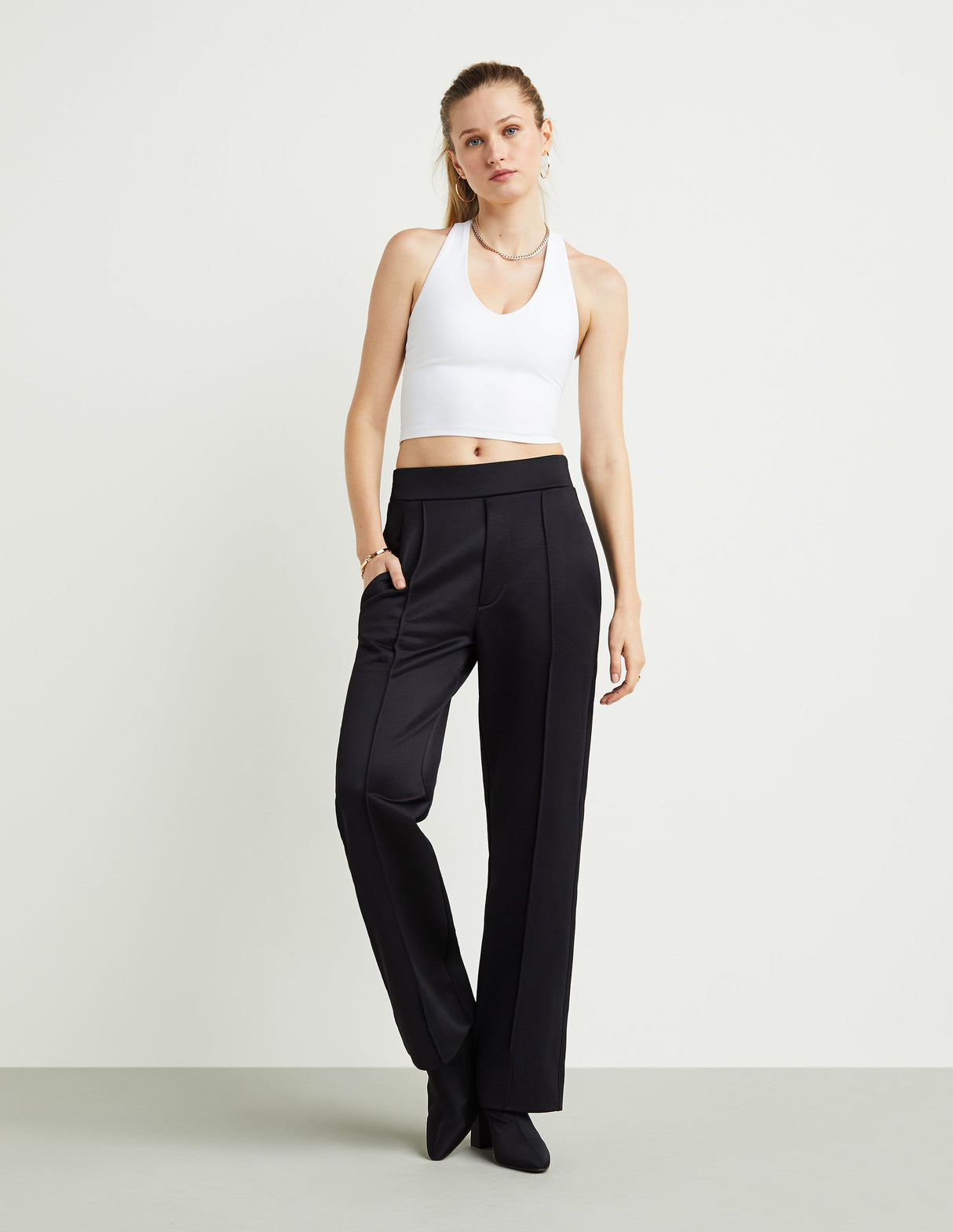 Wide-Leg Track Trouser
