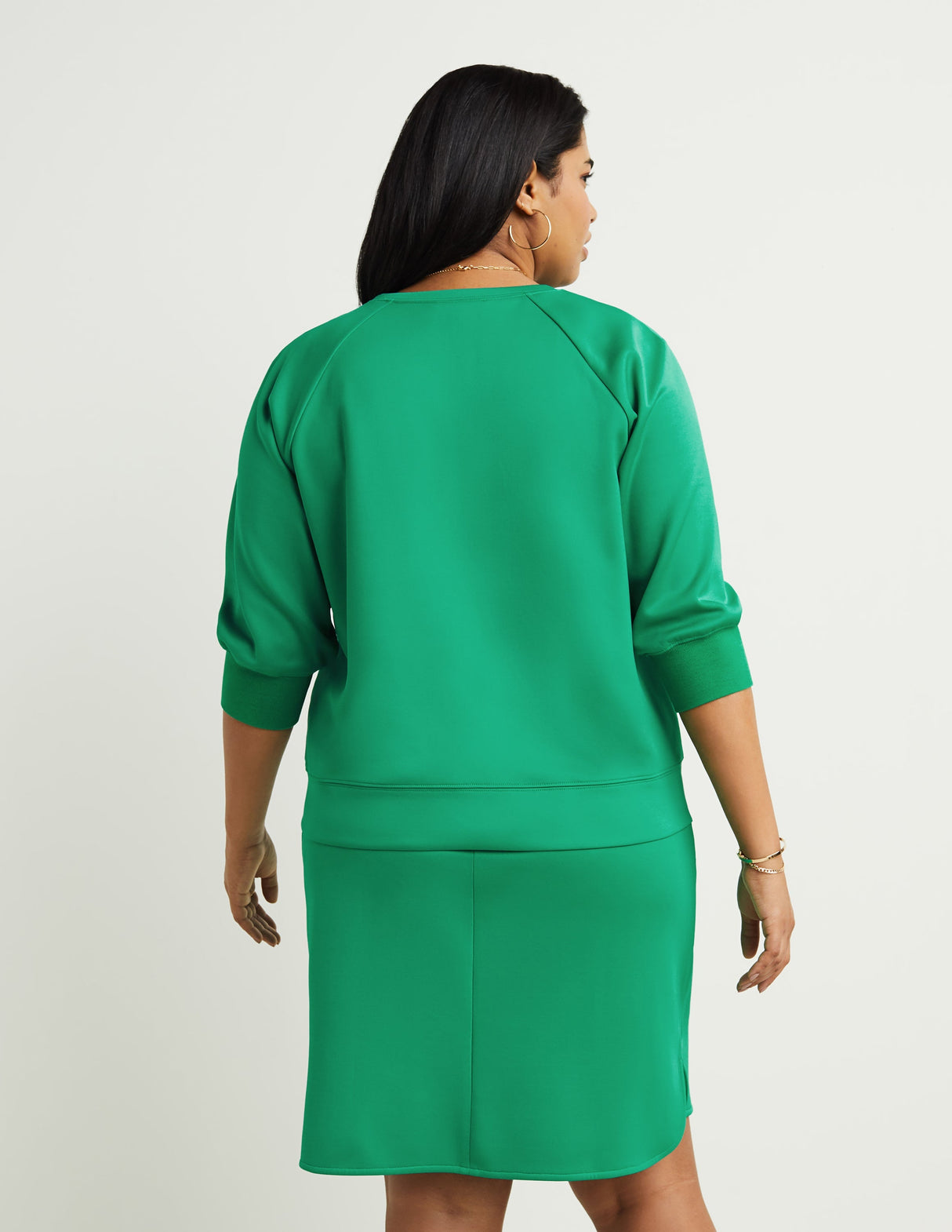 Zip-Detail Raglan Top