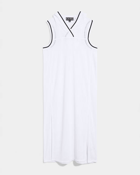 Hooded Midi Mesh Tunic
