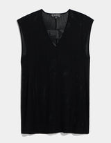 XFL Deep V-Neck Mesh Tunic