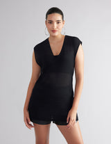 XFL Deep V-Neck Mesh Tunic