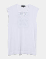 XFL Deep V-Neck Mesh Tunic