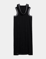 XFL Hooded Midi Mesh Tunic
